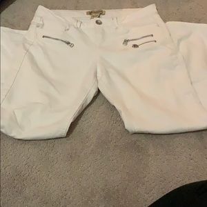 White ankle pants